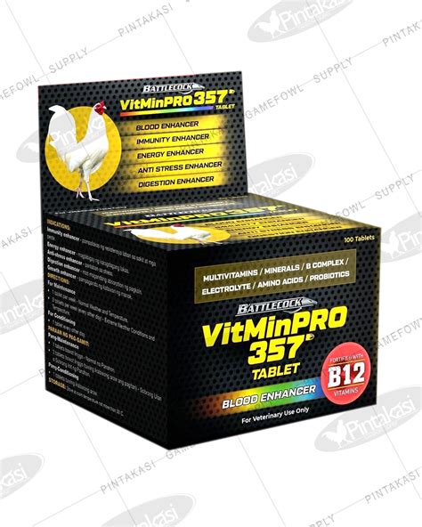 VITMINPRO 357 100 tablet BATTLECOCK By: Rbernal Poultry .